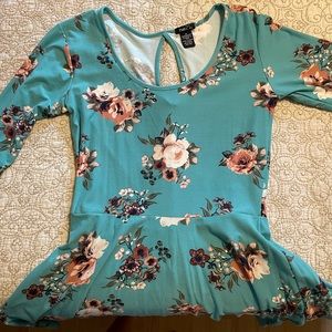 Turquoise flower dress